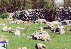 In der Landschaft liegen viele Steine, darunter auch Reste einstiger Römersiedlungen