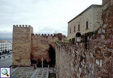 Blick auf die maurische Festung in Cáceres