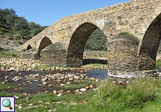 Brücke am Río Almonte im Detail
