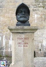 Büste von Francisco de Orellana in Trujillo