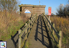 Barrierefreie Vogebeobachtungshütte an den Kleipütten bei Hauen