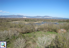 Blick vom Observatori Senillosa über das Naturschutzgebiet Aiguamolls de l'Empordà