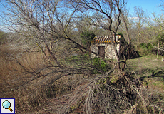Kleines Haus an der Beobachtungshütte Pallejà im Naturschutzgebiet