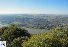 Blick auf Bonn-Mehlem vom Drachenfels aus