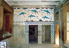 Wandmalerei im Palast von Knossós