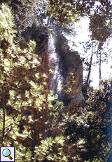 Wasserfall in der Reserva Puig de Galatzó