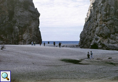 Torrent de Pareis: Die Mündung der Schlucht ist nicht überflutet Torrent de Pareis: Die Mündung der Schlucht ist nicht überflutet