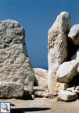Deteil des Haġar-Qim-Tempels