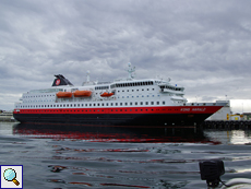Die Kong Harald ist eines der Hurtigruten-Schiffe, die ins nordöstliche Norwegen fahren