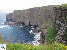 Klippen im nordwestlichen Teil der Insel Handa