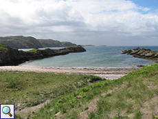 Kleine Sandstrandbucht auf Handa Island