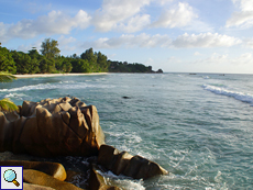 Abendstimmung an der Anse Sévère auf La Digue