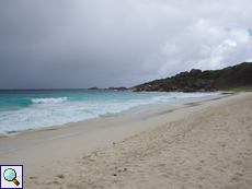 Das Ziel ist erreicht: die Grand Anse - allerdings im Regen