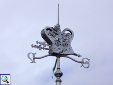 Kein Wetterhahn, sondern eine Krone ziert die Spitze des Victoria Clocktower