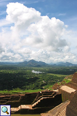 Blick in südlicher Richtung vom Gipfel des Sigiriya-Felsens
