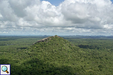 Blick in nördliche Richtung vom Gipfel des Sigiriya-Felsens