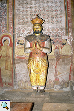 Statue des letzten Königs von Kandy in Dambulla, Sri Wickrama Raja Singha