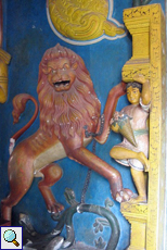 Löwenwandbild in Kande Vihara