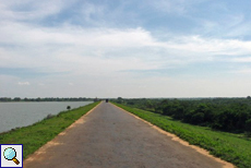 Diese schnurgerade Straße führt zum Udawalawe-Nationalpark