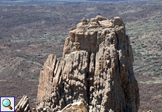 Felsformation mit säulenförmigem Aufbau
