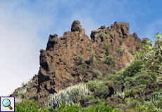 Mancherorts ragen im Teno-Gebirge senkrechte dünne Felswände empor