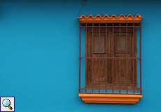 Geschlossenes Fenster eines Hauses in Canoabo