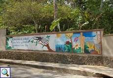 Umweltschutz-Motive zieren die Mauern der Casa Maria