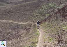 Kahle westliche Flanke des Bergrückens am Cerro San Isidro
